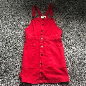 bndi red overall dress! never worn! from bevello!